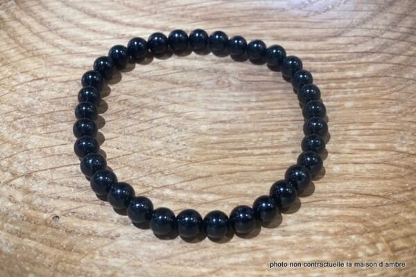 Bracelet Tourmaline Noire 6mm