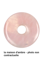 Quartz-Rose Donut 30mm