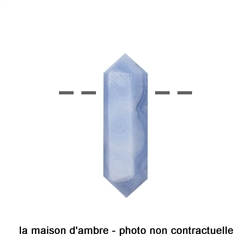 Calcédoine Bleue Pointe Percée