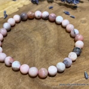 Bracelet Opale Rose 6mm