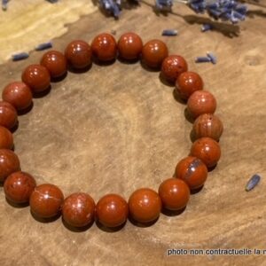 Bracelet Jaspe Rouge 8mm