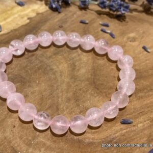 Bracelet Quartz-Rose 8mm