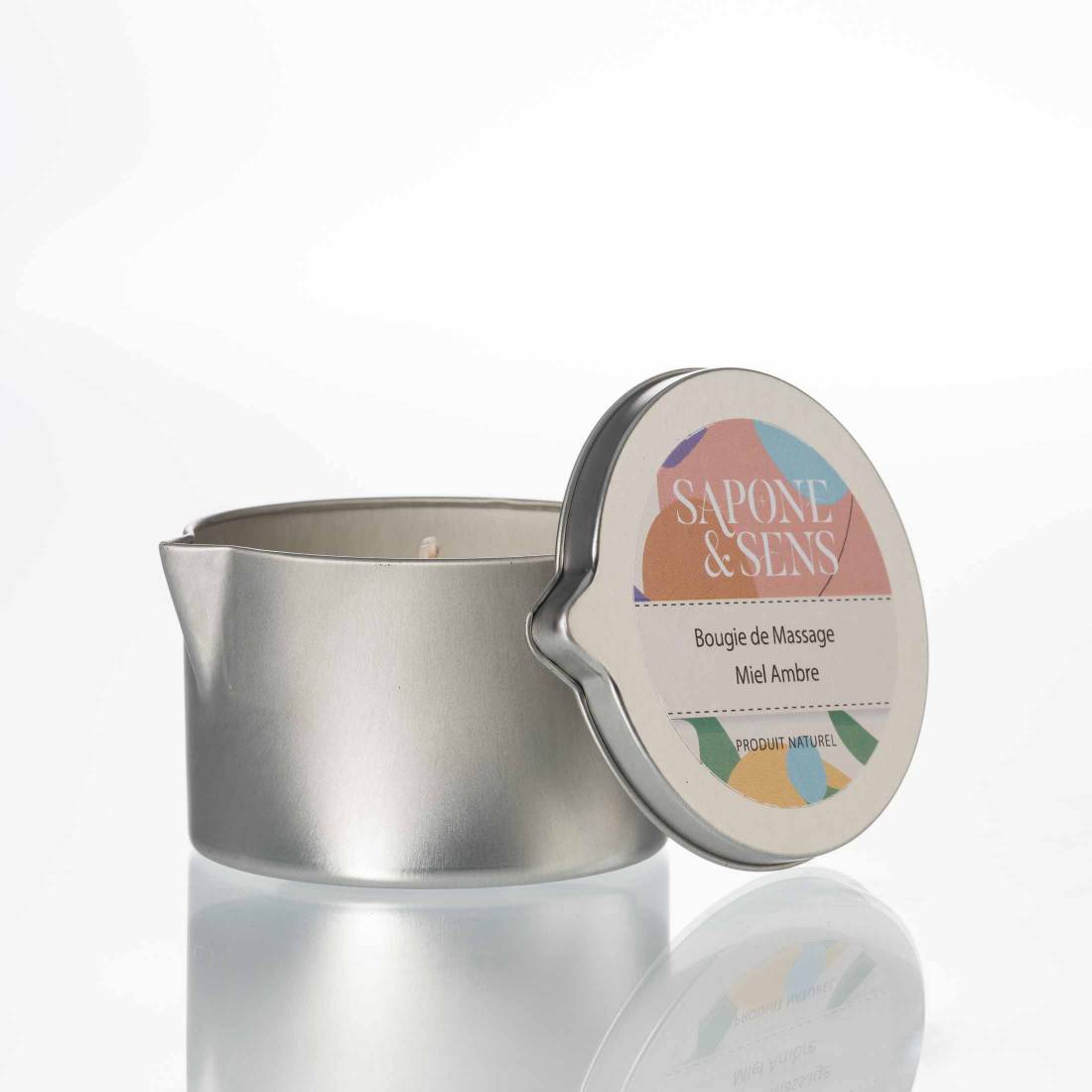 Bougie Massage Miel Ambre, Sapone & Sens