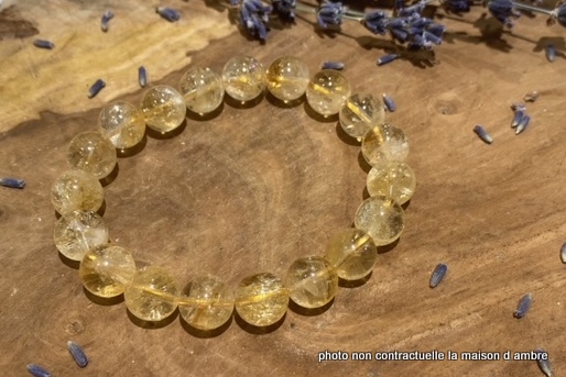 Bracelet Citrine Naturelle 10mm