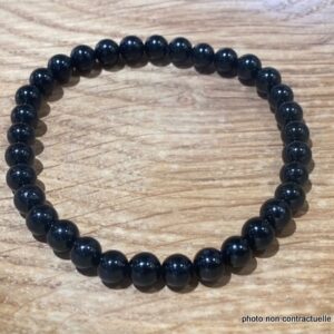 Bracelet Tourmaline Noire 6mm