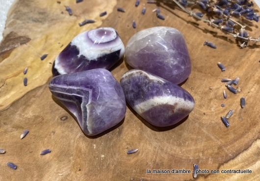 Améthyste Chevron Pierre Roulée