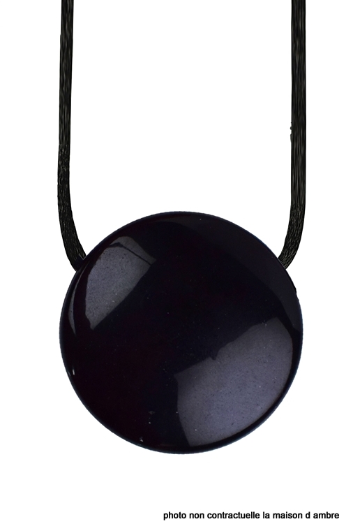 Obsidienne Miroir Percée 40mm