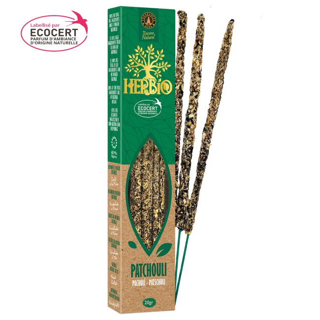 Encens Herbio Patchouli Labellisé Ecocert 20gr