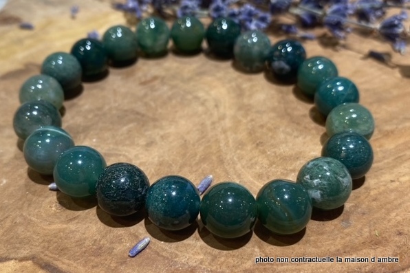 Bracelet Agate Mousse 10mm
