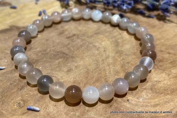 Bracelet Pierre de Lune Multi 6mm